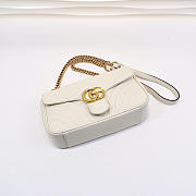 Gucci | GG Marmont Small Matelassé Shoulder Bag ‎443497 White - 4