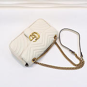 Gucci | GG Marmont Small Matelassé Shoulder Bag ‎443497 White - 3