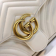 Gucci | GG Marmont Small Matelassé Shoulder Bag ‎443497 White - 2