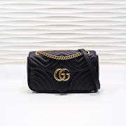 Gucci | GG Marmont Small Matelassé Shoulder Bag ‎443497 Black - 1