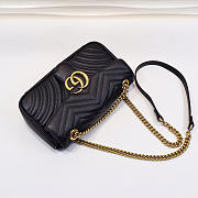 Gucci | GG Marmont Small Matelassé Shoulder Bag ‎443497 Black - 3
