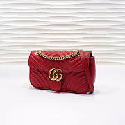 Gucci | GG Marmont Small Matelassé Shoulder Bag ‎443497 Red - 6