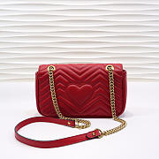 Gucci | GG Marmont Small Matelassé Shoulder Bag ‎443497 Red - 5