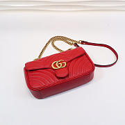 Gucci | GG Marmont Small Matelassé Shoulder Bag ‎443497 Red - 4