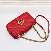 Gucci | GG Marmont Small Matelassé Shoulder Bag ‎443497 Red - 3