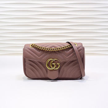 Gucci | GG Marmont Small Matelassé Shoulder Bag ‎443497 Dusty Pink