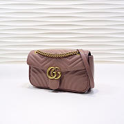 Gucci | GG Marmont Small Matelassé Shoulder Bag ‎443497 Dusty Pink - 5