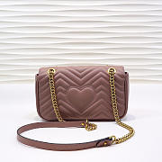 Gucci | GG Marmont Small Matelassé Shoulder Bag ‎443497 Dusty Pink - 3