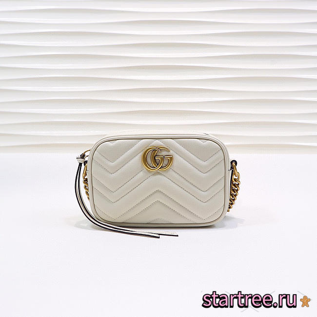 Gucci | GG Marmont Matelassé Mini Bag 448065 White - 1