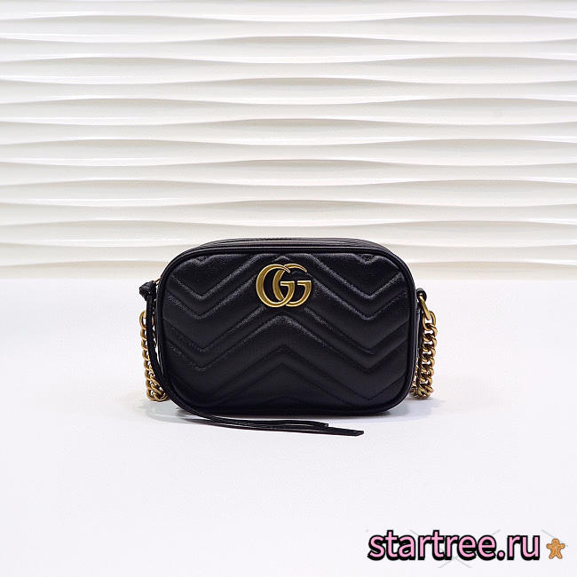 Gucci | GG Marmont Matelassé Mini Bag 448065 Black - 1