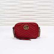 Gucci | GG Marmont Matelassé Mini Bag 448065 Red - 1