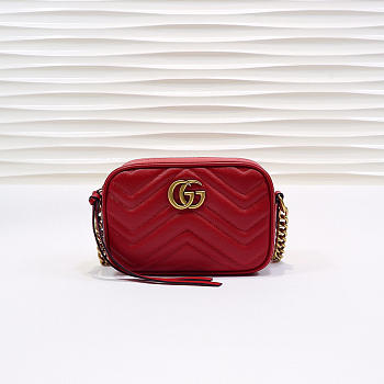 Gucci | GG Marmont Matelassé Mini Bag 448065 Red