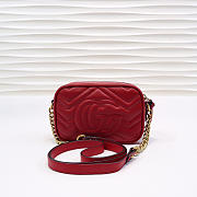 Gucci | GG Marmont Matelassé Mini Bag 448065 Red - 6