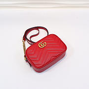 Gucci | GG Marmont Matelassé Mini Bag 448065 Red - 4