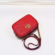 Gucci | GG Marmont Matelassé Mini Bag 448065 Red - 3