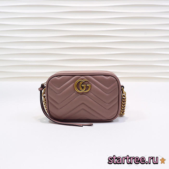 Gucci | GG Marmont Matelassé Mini Bag 448065 Dusty Pink - 1