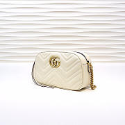 Gucci | GG Marmont Small Matelassé Shoulder Bag 447632 White   - 6