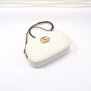 Gucci | GG Marmont Small Matelassé Shoulder Bag 447632 White   - 4
