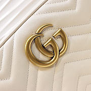 Gucci | GG Marmont Small Matelassé Shoulder Bag 447632 White   - 2