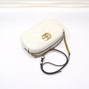 Gucci | GG Marmont Small Matelassé Shoulder Bag 447632 White   - 3