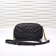 Gucci | GG Marmont Small Matelassé Shoulder Bag 447632 Black - 6