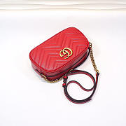 Gucci | GG Marmont Small Matelassé Shoulder Bag 447632 Red - 5