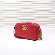 Gucci | GG Marmont Small Matelassé Shoulder Bag 447632 Red - 4