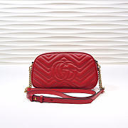 Gucci | GG Marmont Small Matelassé Shoulder Bag 447632 Red - 3