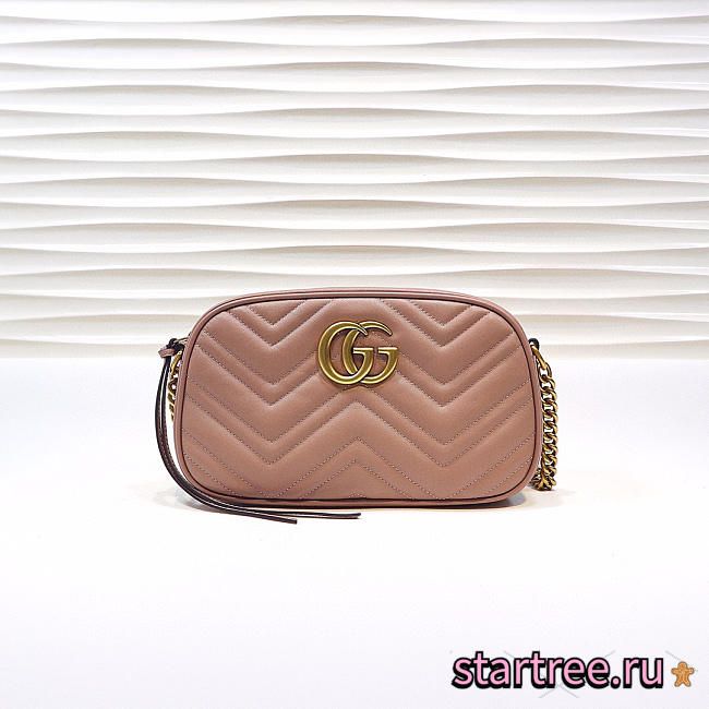 Gucci | GG Marmont Small Matelassé Shoulder Bag 447632 Dusty Pink - 1