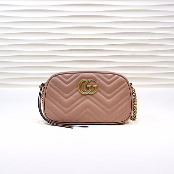 Gucci | GG Marmont Small Matelassé Shoulder Bag 447632 Dusty Pink