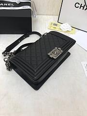 Chanel | Quilted Caviar Medium Boy Bag Black - 5