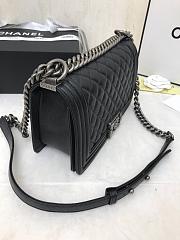 Chanel | Quilted Caviar Medium Boy Bag Black - 3