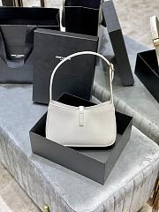 YSL | Le 5 À 7 Hobo Bag In Smooth Leather White - 4