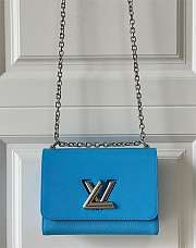 Louis Vuitton | Twist MM Handbag M20802 Blue - 6