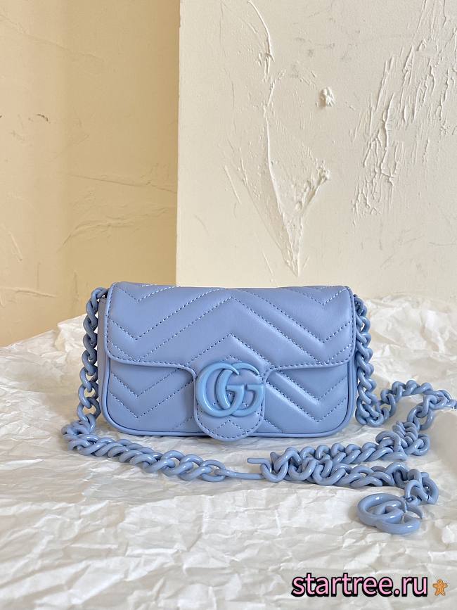 Gucci | GG Marmont Belt Bag 699757 Blue - 1