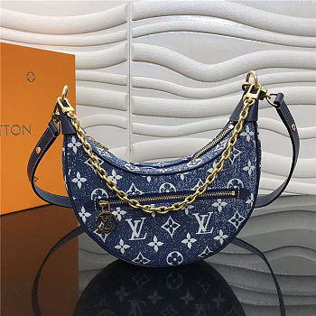 Louis Vuitton Loop Bag Denim Blue 23x13x6cm