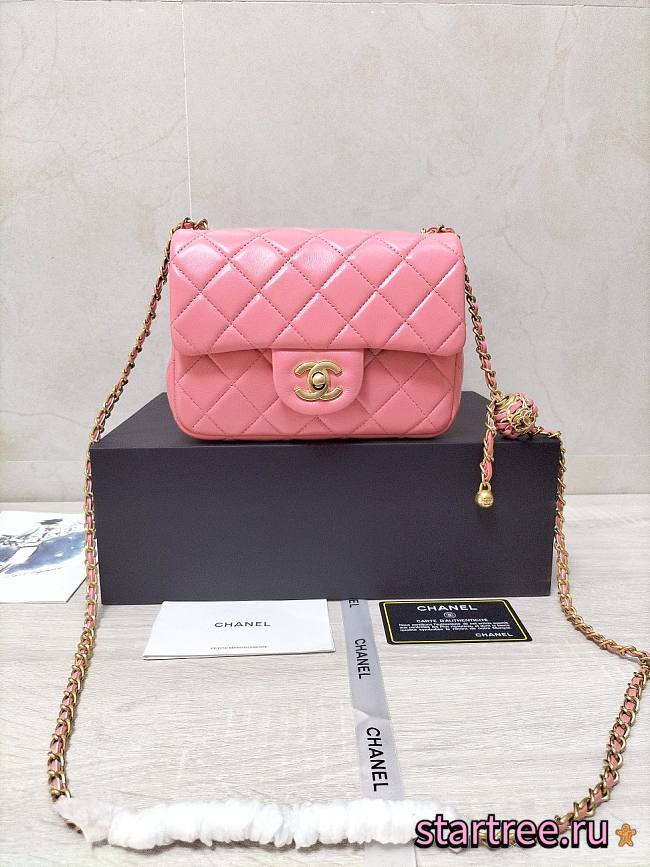 Chanel Gold Ball bag Lambskin Pink - 1