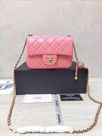 Chanel Gold Ball bag Lambskin Pink