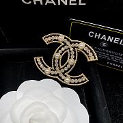 CHANEL | Brooch pearl double C-shaped 3 - 1