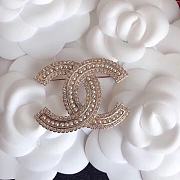 CHANEL | Brooch pearl double C-shaped 2 - 1