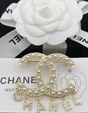 CHANEL | Brooch pearl double C-shaped 2 - 3