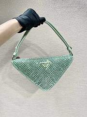 Prada Triangle crystal-embellished calfskin mini bag - 1