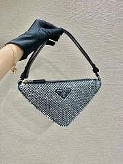 Prada Triangle crystal-embellished calfskin mini bag - 4