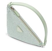 Prada Triangle crystal-embellished calfskin mini bag - 2