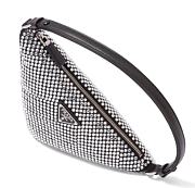 Prada Triangle crystal-embellished calfskin mini bag - 3