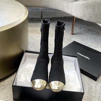 CHANEL| Lady Boots Gold Tip