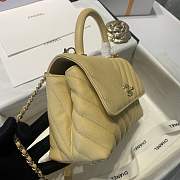 Chanel Coco Handle Bag Yellow-23cm - 4