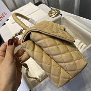 Chanel Coco Handle Bag Yellow-28cm - 4