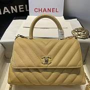 Chanel Coco Handle Bag Yellow-23cm - 2