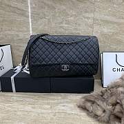 Chanel Calfskin Quilted XXL Travel Flap Bag Black-46cm - 1